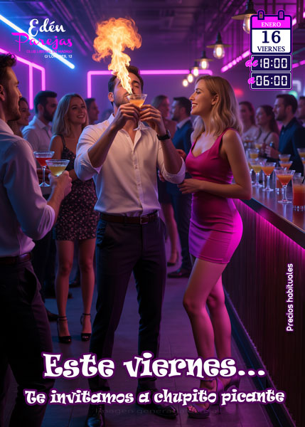 Este viernes te invitamos a chupito picante 16/01/16